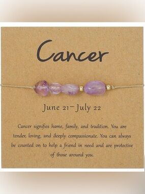 Cancer Zodiac Beaded Bracelet ♋️